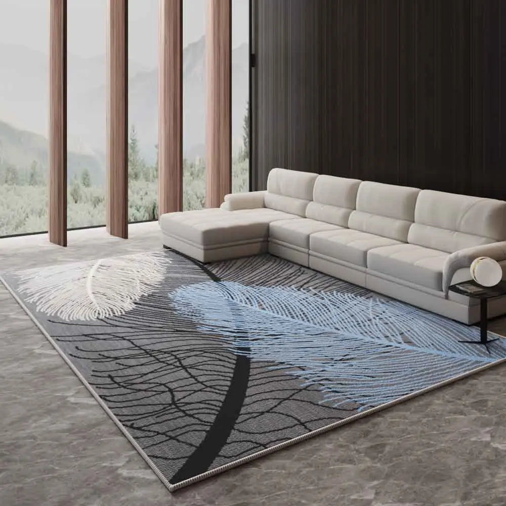 VIKAMA Nordic Luxury Living Room Carpet - Stylish Large Area Floor Mat for Sofa, Coffee Table, Bedroom, and Lounge Decoration