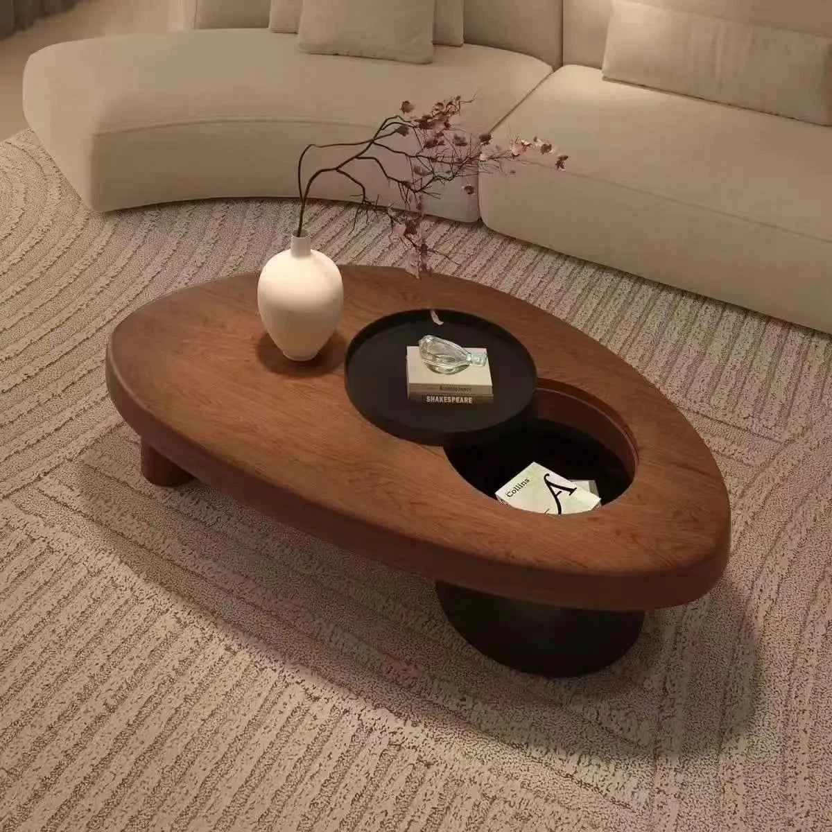 Books Modern Coffee Table Luxury Nordic Designer Antique Coffee Table Italian Unique Minimalist Wood Couchtisch Home Furniture
