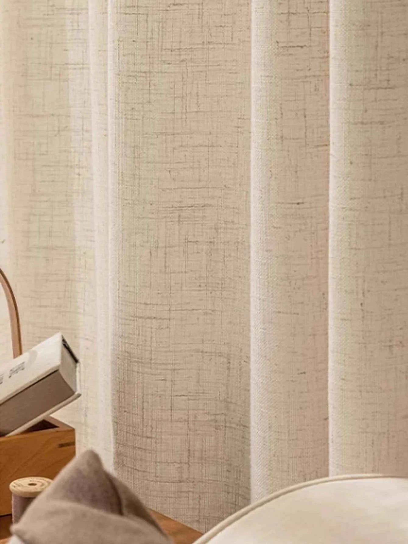 Natrual Style Linen Curtain Japanese Dustproof Linen Sheer Window Screen for Bedroom Kitchen Door practical soft curtain