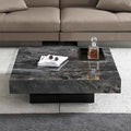 Living room furniture Italian design square coffee table light luxury marble coffee table stainless steel base coffee table
