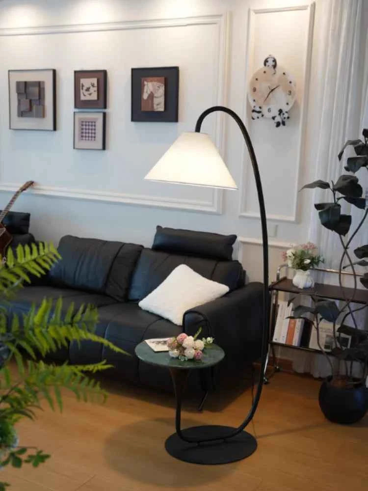 Nordic Modern High-End Fishing Lamp Floor Lamp Living Room Sofa Side Standing Lamp Antique Shelf Lamp LED Decorative Floor Light