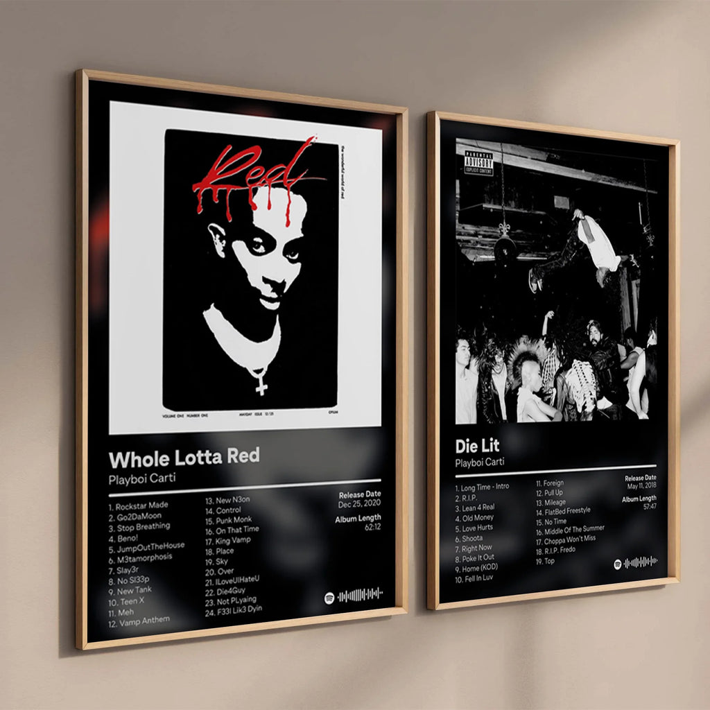 Playboi Carti Poster - Aesthetic Hip Hop Canvas Wall Art for Room Decor