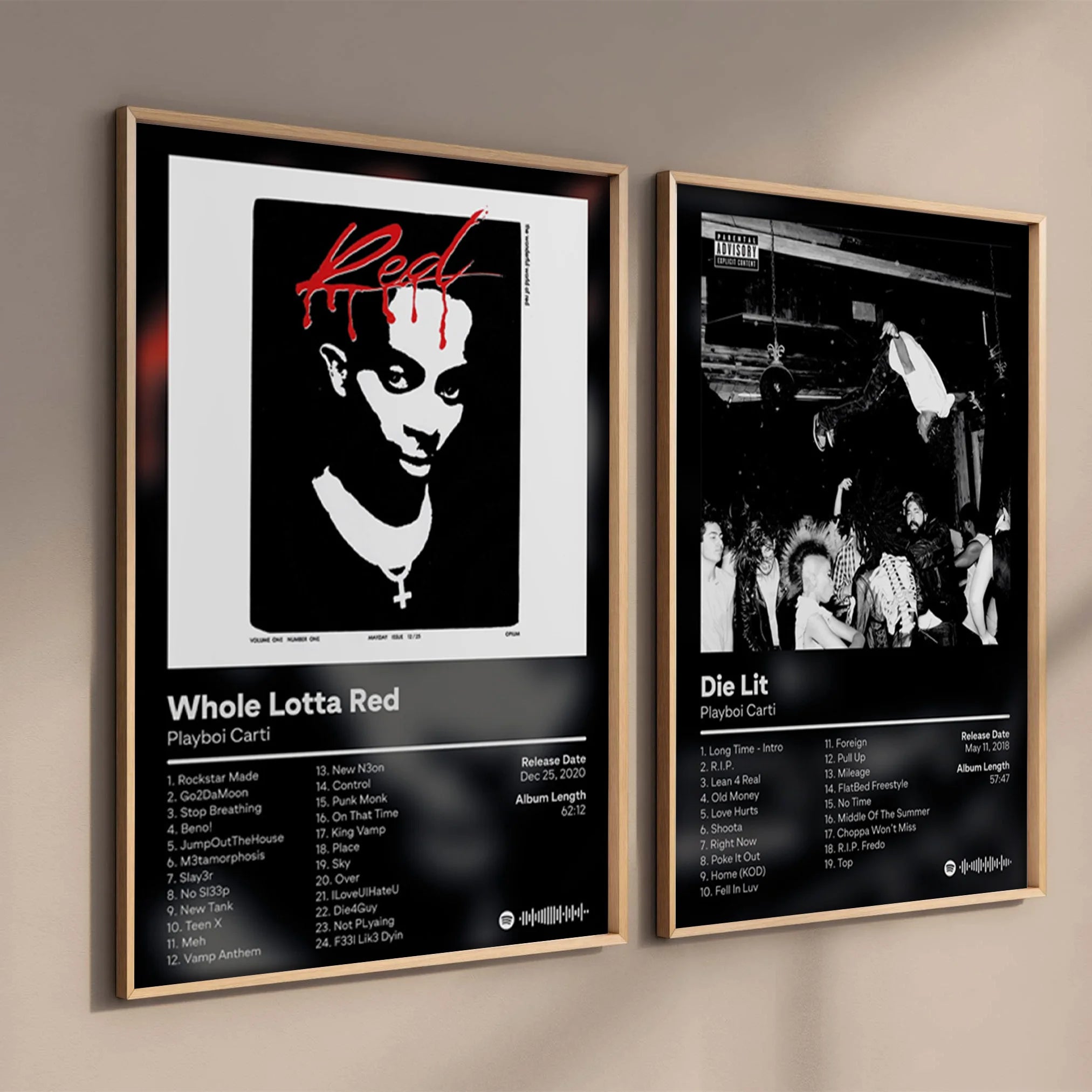 Playboi Carti Poster - Aesthetic Hip Hop Canvas Wall Art for Room Decor