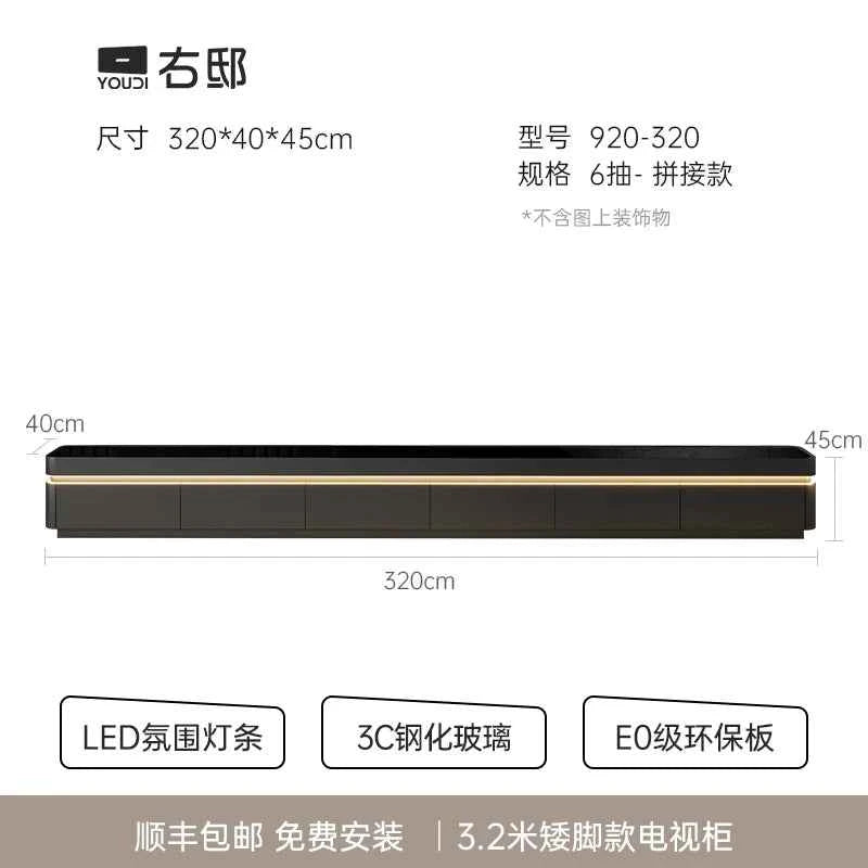 Luxury Aesthetic Tv Stands Hiding Handles Media Cabinet Floor Tv Stand Mid Century Black Mobili Per La Casa Home Furniture