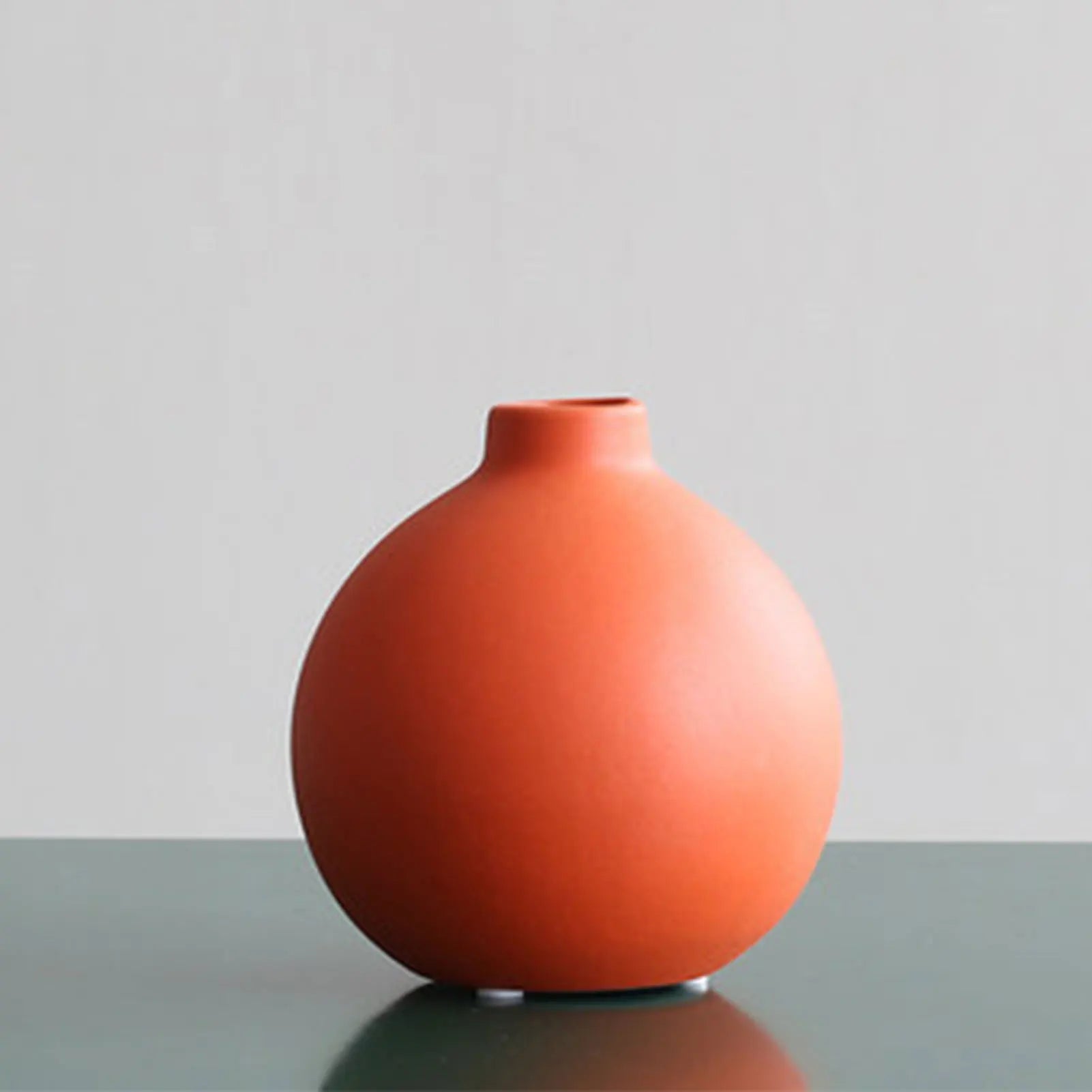 Nordic Ceramic Vase  Solid Color Simple Art Flower Pot Decoration With Small Bottleneck  For Table Shelf Dining Room - The Homemakers Hub