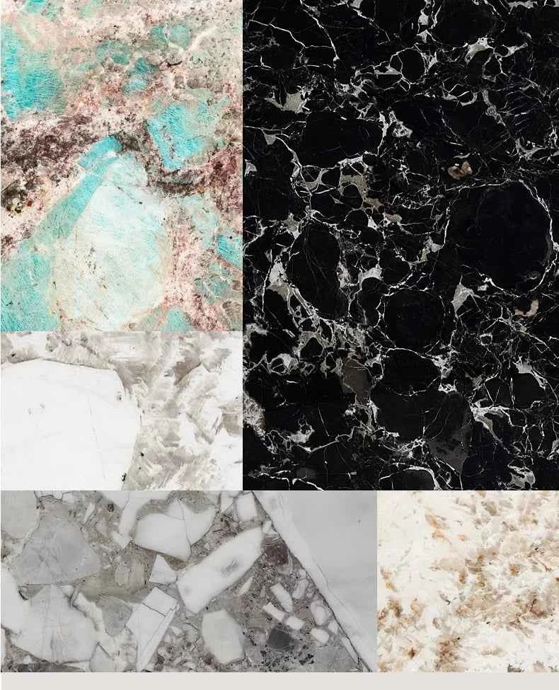 Luxury Marble Coffee Table - Italian Designer Natural Stone Tea Table in Artistic Freeform Shape for Modern Living Room