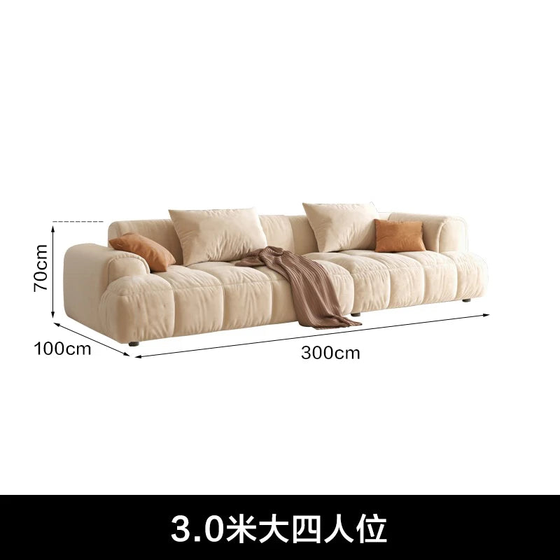 Nordic Minimalist Sofa 2 Seater Pillows Family Apartment Romantic Foot Stool Canape Living Room Furniture