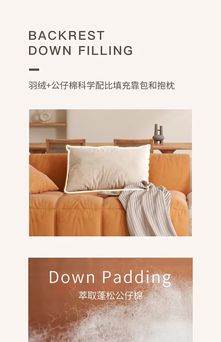 Nordic Minimalist Sofa 2 Seater Pillows Family Apartment Romantic Foot Stool Canape Living Room Furniture