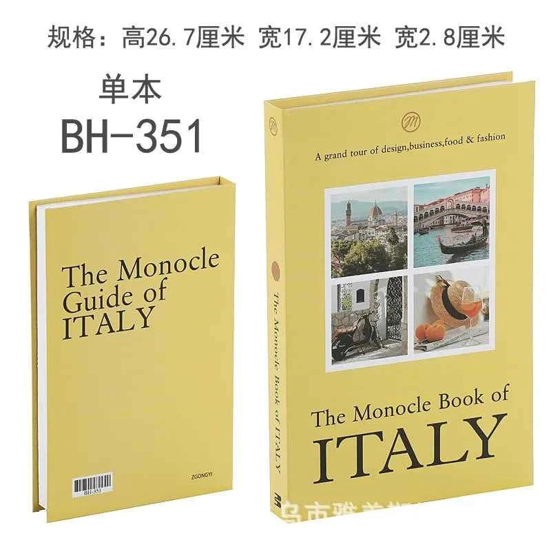 Home Decor Ornaments Living Room Study Soft Prop Book Box Luxury Coffee Table Books Modern Fake Books for Decoration