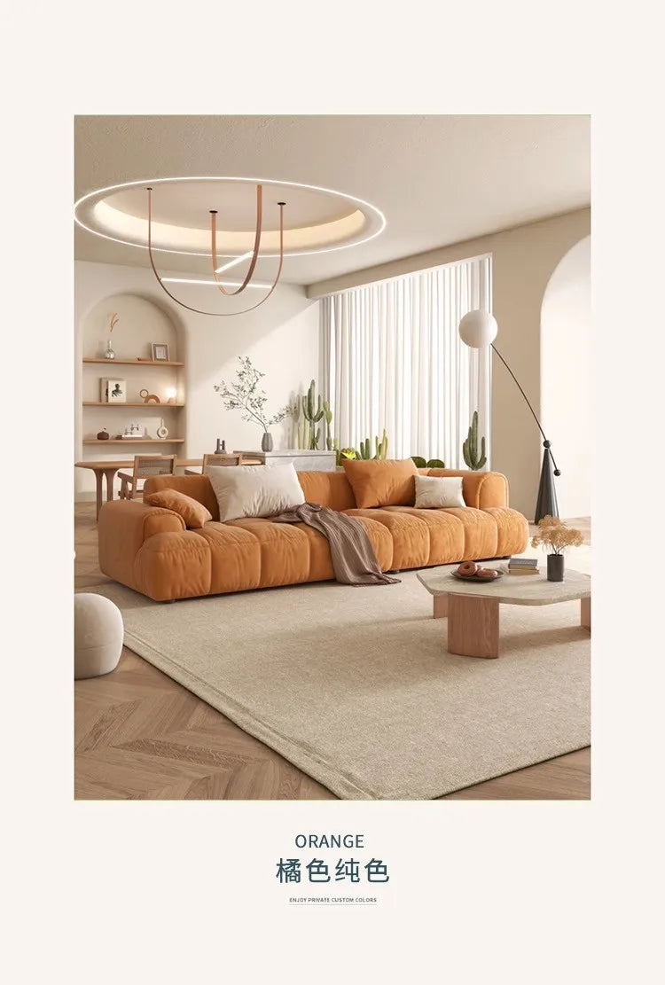 Nordic Minimalist Sofa 2 Seater Pillows Family Apartment Romantic Foot Stool Canape Living Room Furniture