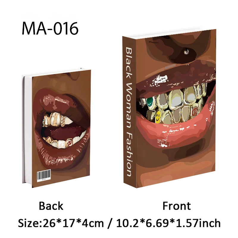 Luxury Openable Fake Books Box Decoration Fashion Black Women Magazine Coffee Table Book Villa Hotel Home Decor Shooting Props - The Homemakers Hub