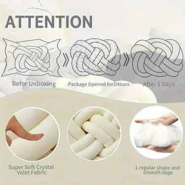 1pc Soft Decorative Knot Pillow for Couch and Bedroom Comfort and Style