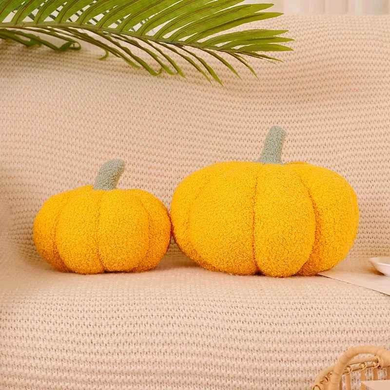 Thanksgiving Pumpkin Pillow, 3D Pumpkin Shaped Pillow Plush Pillow Decorative Pumpkin Throw Pillows for Autumn Fall Bedroom Sofa
