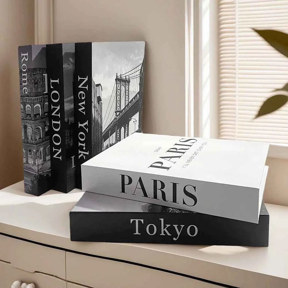 Fashion Fake Books Decoration Home Club Hotel Room Designer Books Coffee Table Books Box Simulation Prop Books Desktop Ornaments