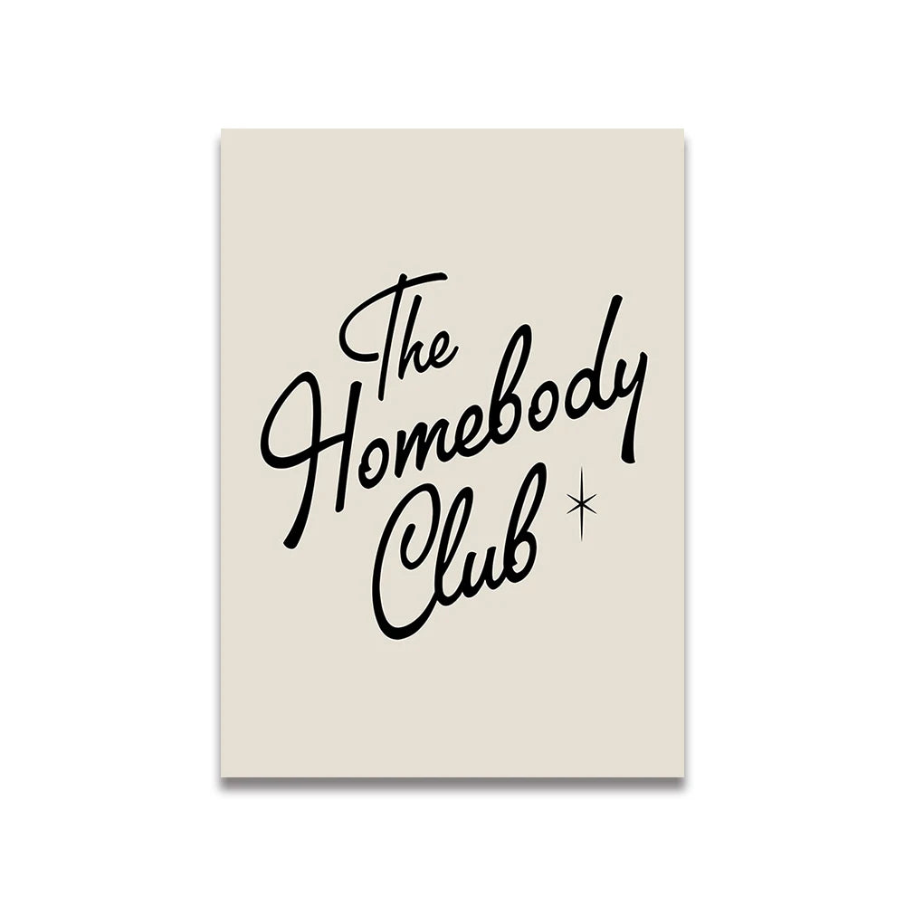 Simplicity Vintage Pink Canvas Wall Art - Cartoon Print Posters for Home Decor, Living Room & Bedroom