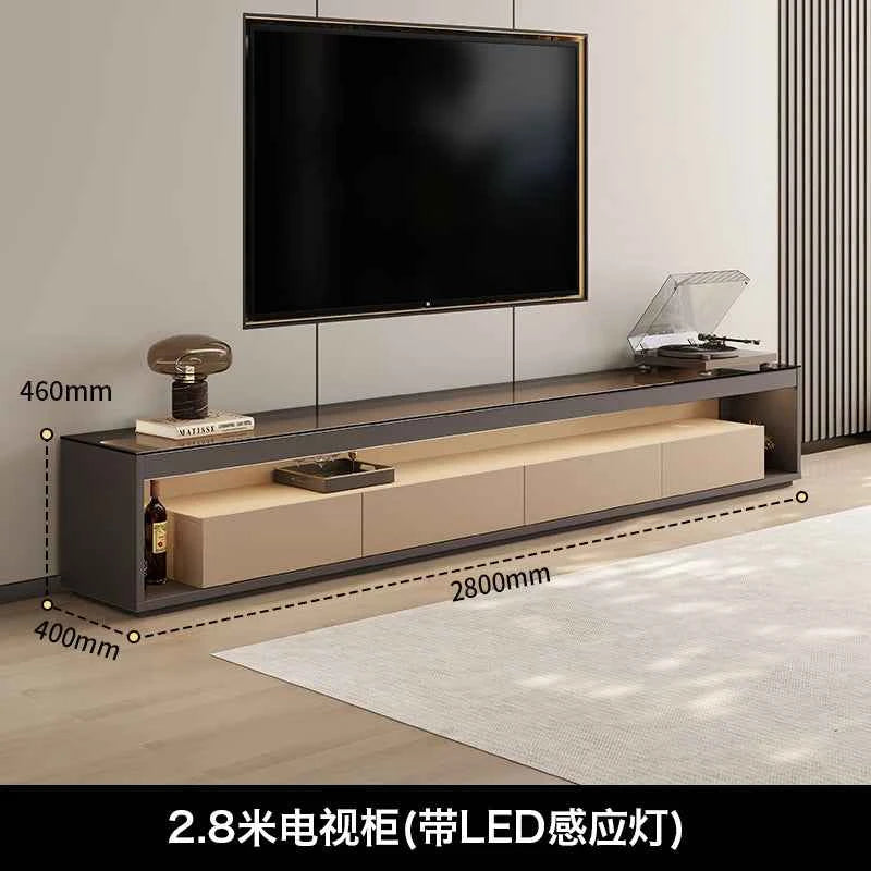 Glas Transparent Tv Table Cabinet Storage Luxury Floor Modern Tv Table Entertainment Center Meuble Television Salon Furnitures