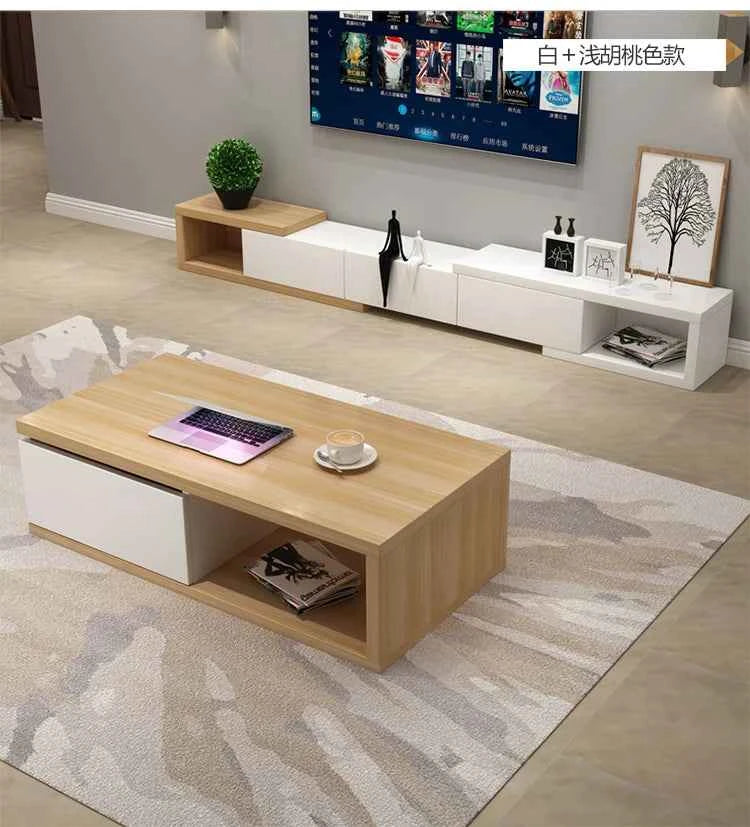 Retractable Modern Tv Stand Hiding Handles Media Cabinet Floor Tv Stand Black High End Mobili Per La Casa Home Furniture