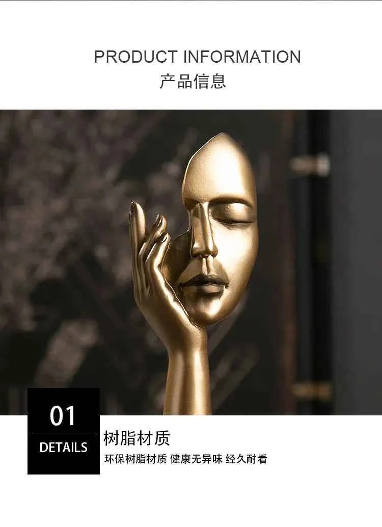 European crafts ornaments simple abstract figure sculpture office living room sculpture art decorations