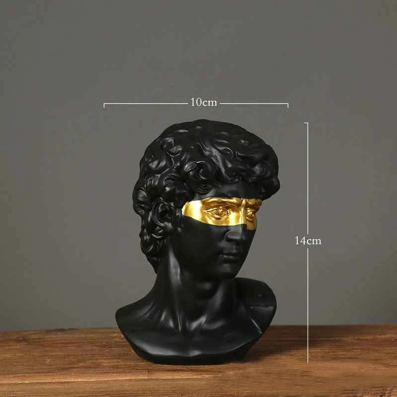 European Home Decoration David Head ResinStatues Statues Home Decor  Modern Abstract Art  Bust Sculpture Art Sketch Practice