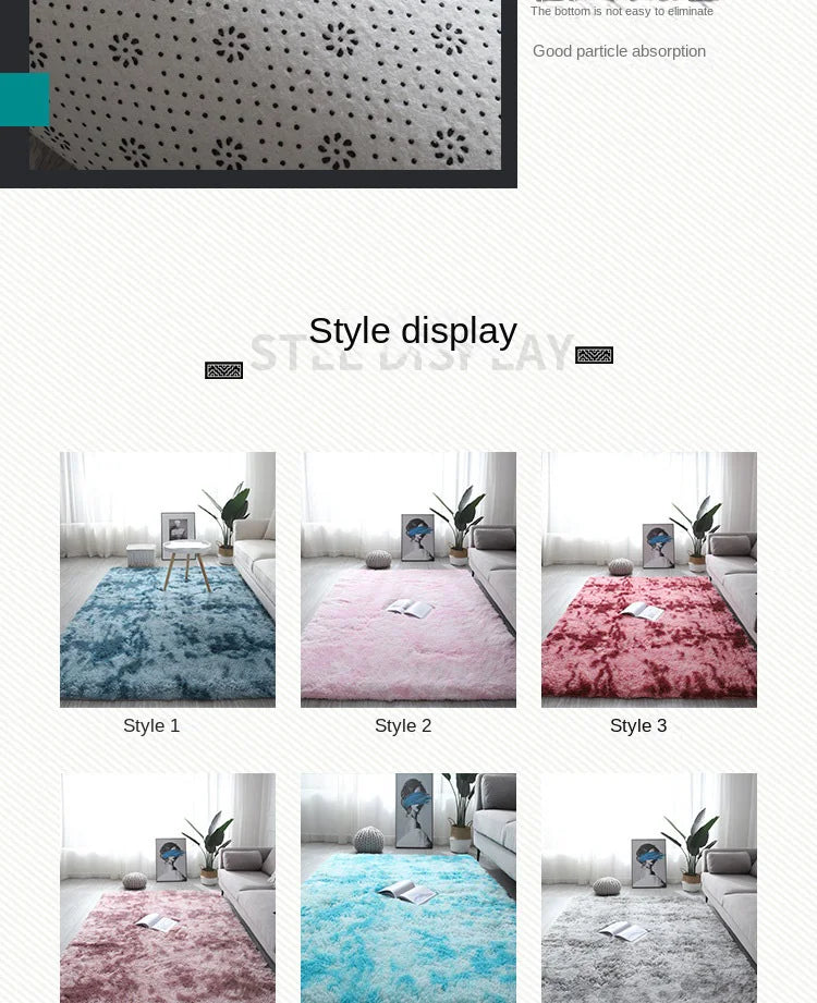 Machine Washable Shaggy Rug for Bedroom - Grey Fluffy Soft Area Carpet with Non-Slip Design