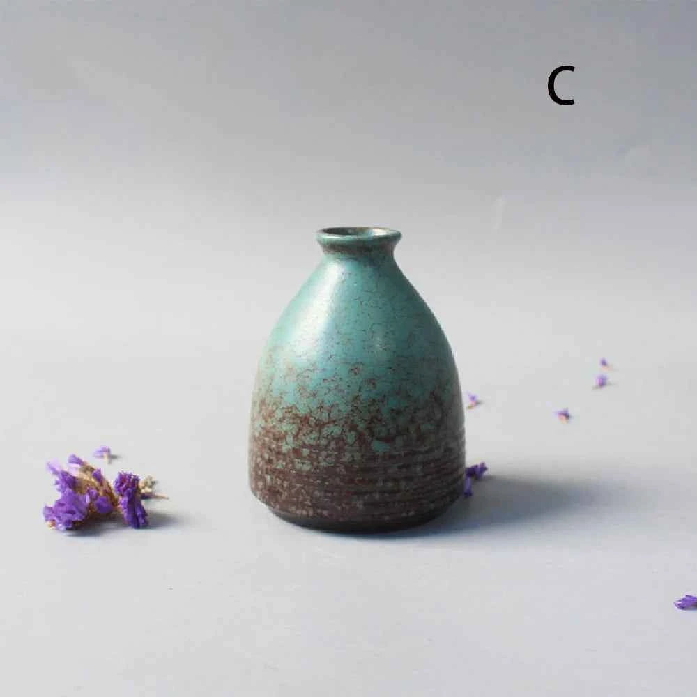Ceramic Small flower Vase Home Decoration Crafts Tabletop Ornament Simplicity Japanese-style Decoration