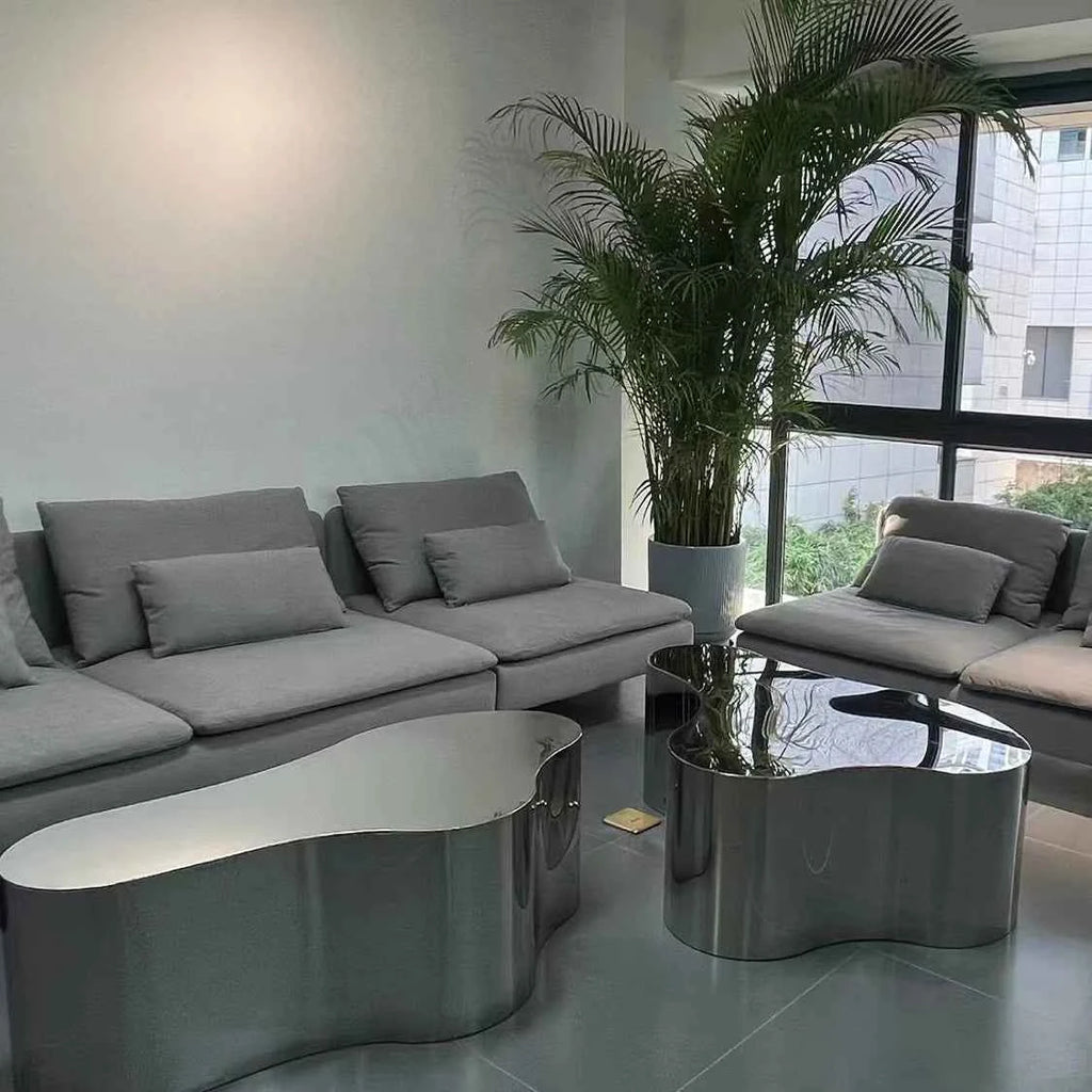 Metal Industrial Coffee Table Aesthetic Unique Minimalist Designer Side Table Modern Luxury Mesa Auxiliar Postmodern Furniture