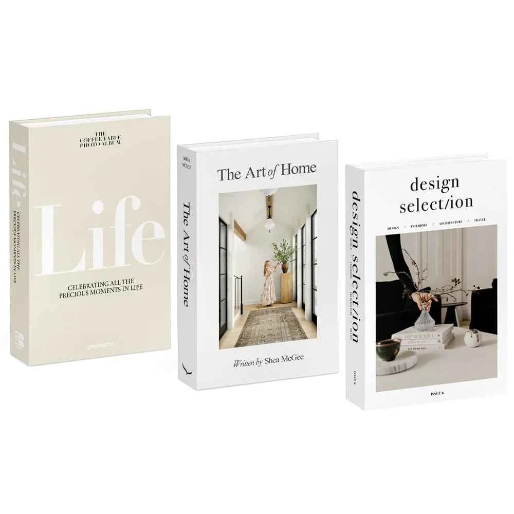 3pcs/lot Simulation Books for Decoration Luxury Home Decorative Living Room Bookcase Props Book Ornaments Home Shooting Props