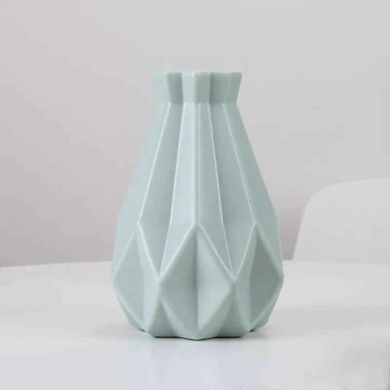 1pc Modern Flower Vase White Pink Blue Plastic Basket Nordic Home Living Room Decoration Ornament Flower Arrangement