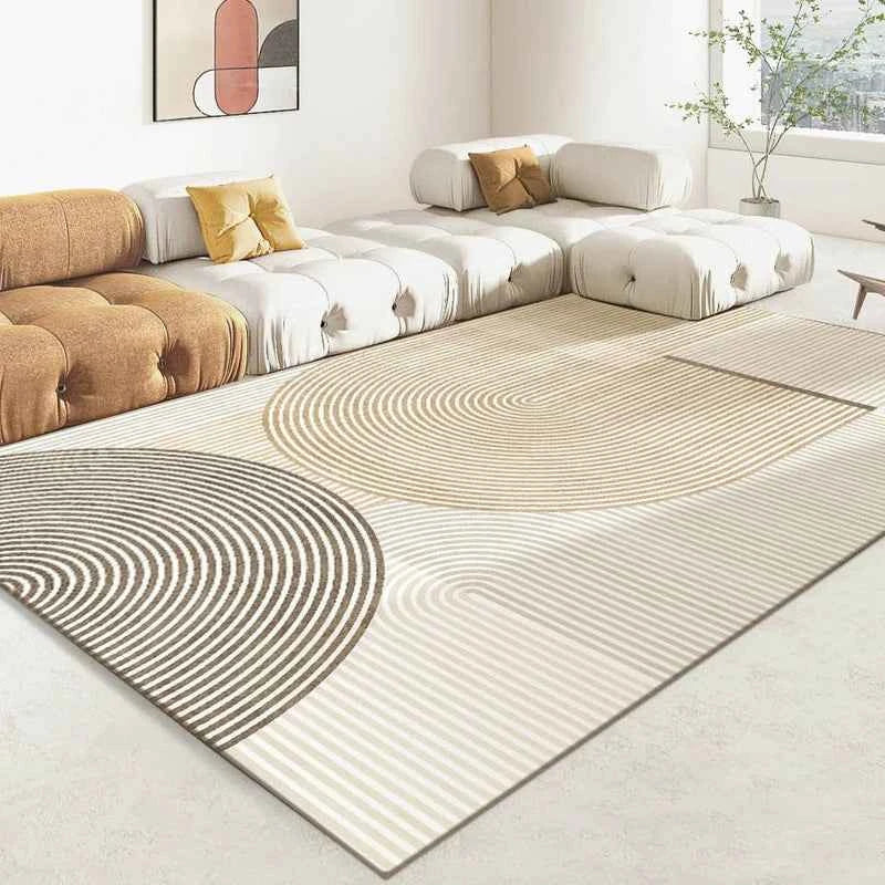 VIAKAMA Creamy Style Luxury High-End Carpet Sofa Coffee Table Rug Room Bedside Mat Anti-Slip Front Door Home Decoration
