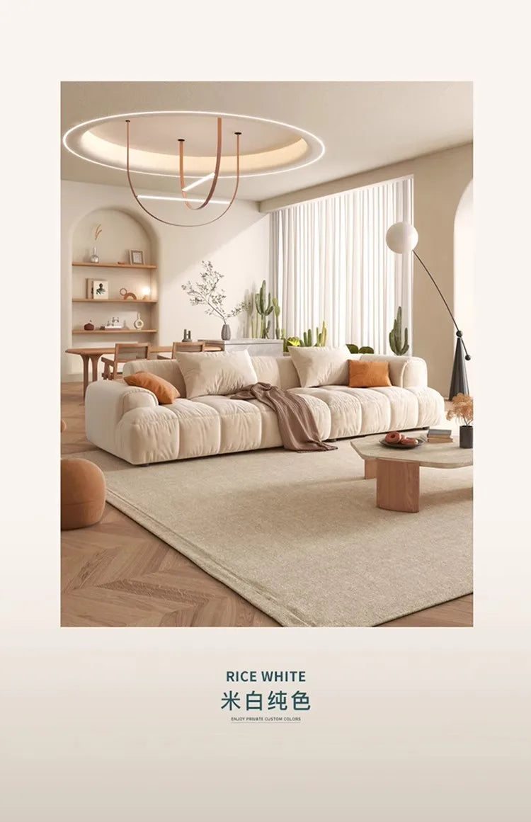 Nordic Minimalist Sofa 2 Seater Pillows Family Apartment Romantic Foot Stool Canape Living Room Furniture