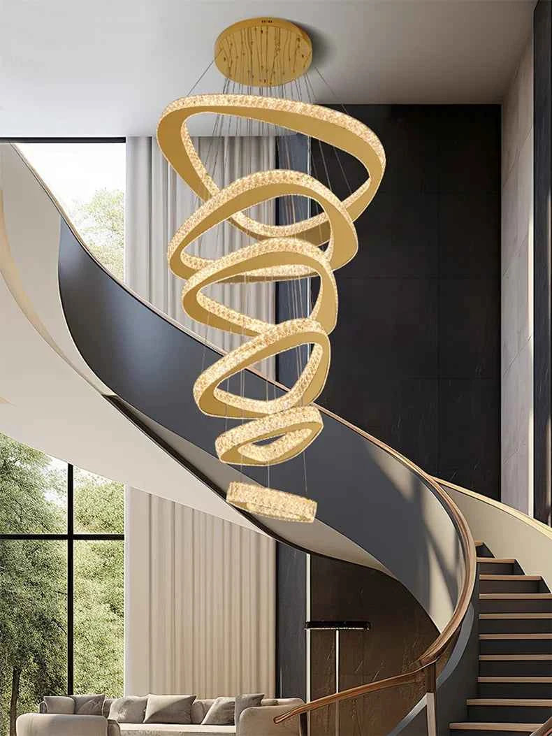 Modern Home Decoration Chandelier Villa Living Room Pendant Light Luxury Dining Room Stair Chandeliers Lustre Ceiling Chandelier