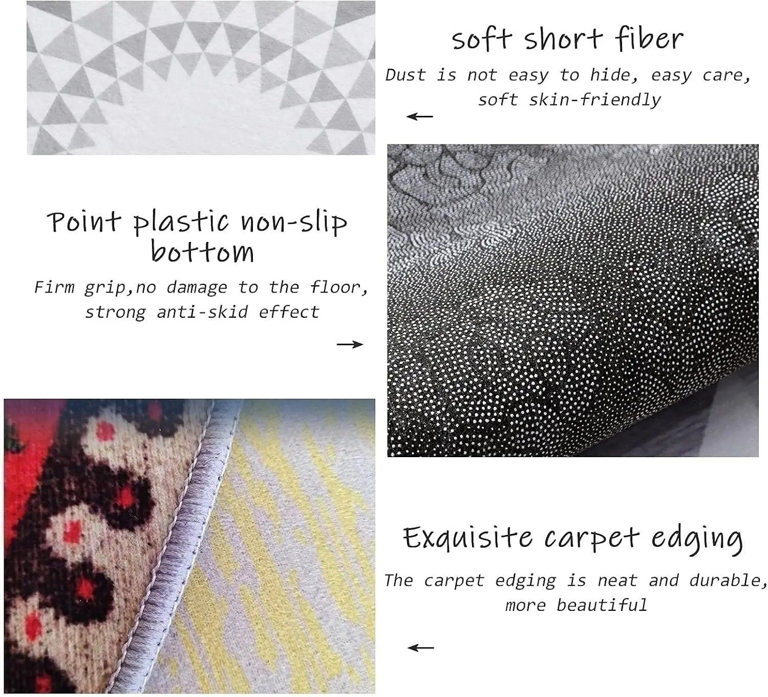 VIKAMA Nordic Carpet Living Room Mat - Modern Simple Luxury Full Blanket for Bedroom and Home Decoration