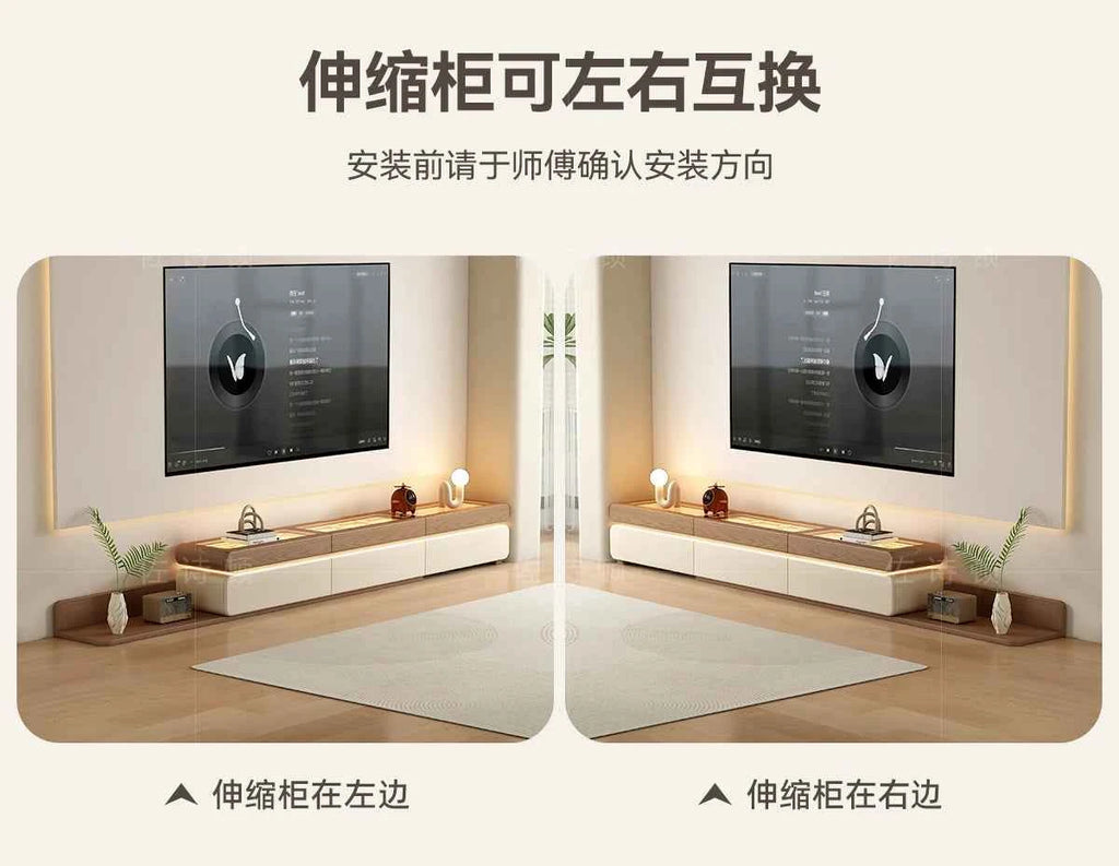 Wood Modern Tv Stand Adjustable Glass Luxury Floor Tv Stand Farmhouse Living Room Meuble Television Salon Home Accessories