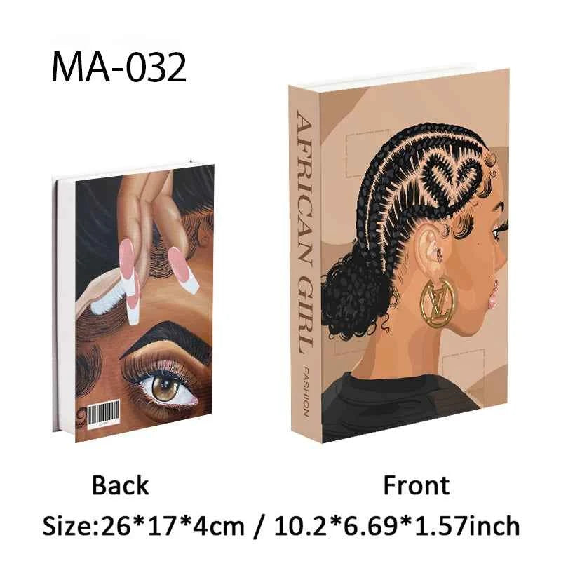 Luxury Openable Fake Books Box Decoration Fashion Black Women Magazine Coffee Table Book Villa Hotel Home Decor Shooting Props