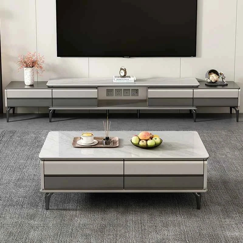 Aesthetic Modern Tv Stand Retractable Wood High End Nordic Tv Stand Mount Media Cabinet Mobili Per La Casa Home Furniture