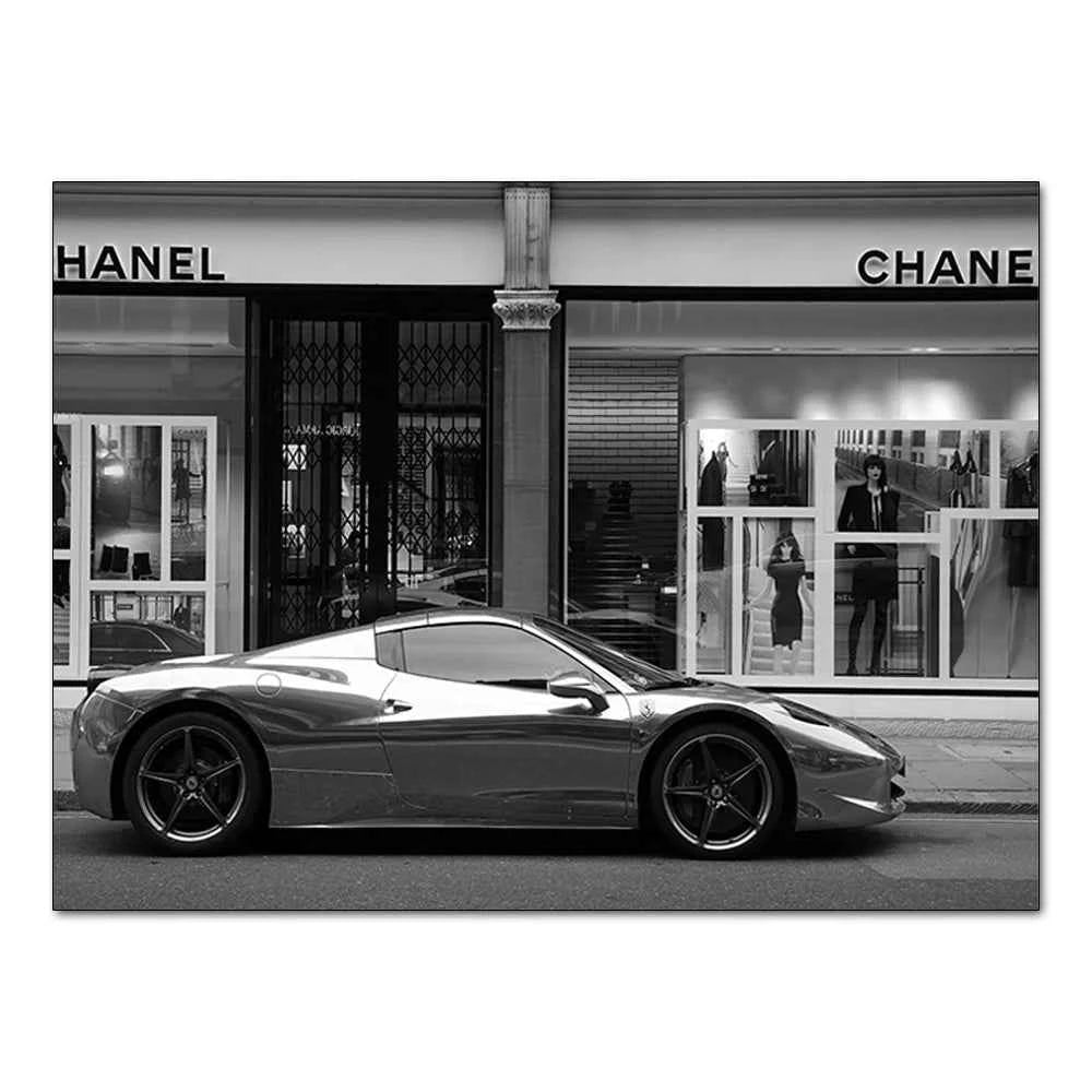 Black White Doberman Pinscher Gun Wall Decoration Poster Modern Highend Home Decor Canvas Painting Art Prints Living Room Murals