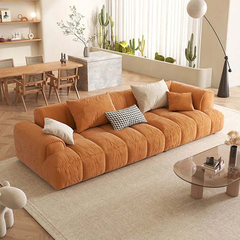 Nordic Minimalist Sofa 2 Seater Pillows Family Apartment Romantic Foot Stool Canape Living Room Furniture