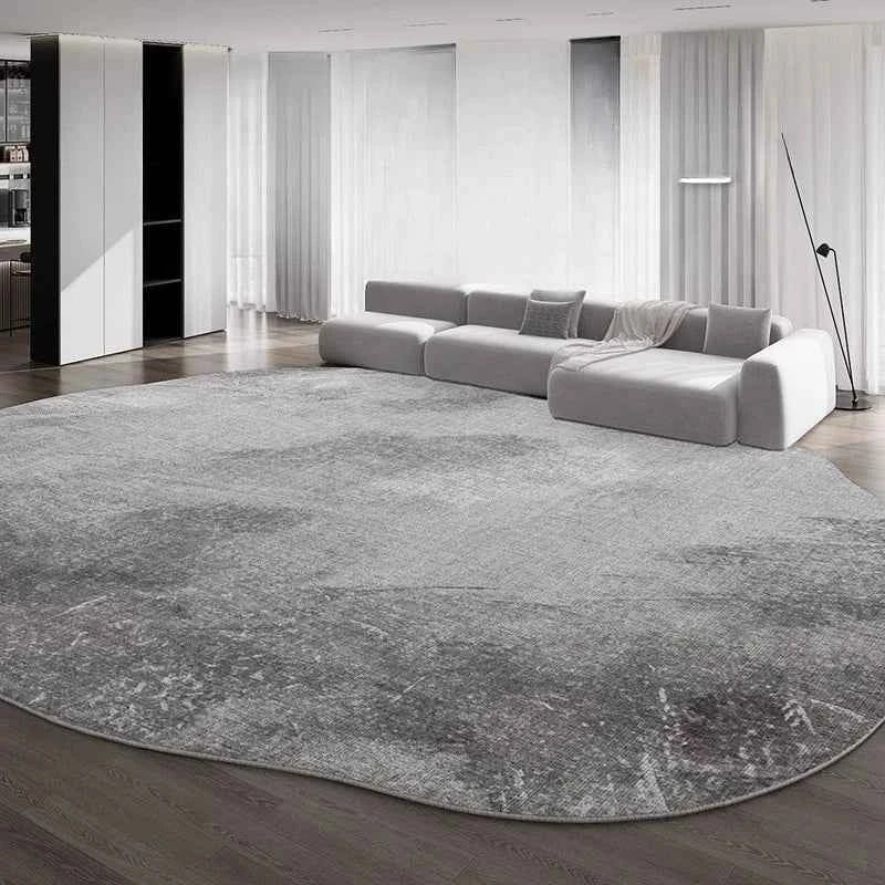 Irregular Shapes Carpets for Living Room Fluffy Soft Lounge Floor Mat HomeThick Plush Rug Large Area Bedroom Decor Grey Carpet