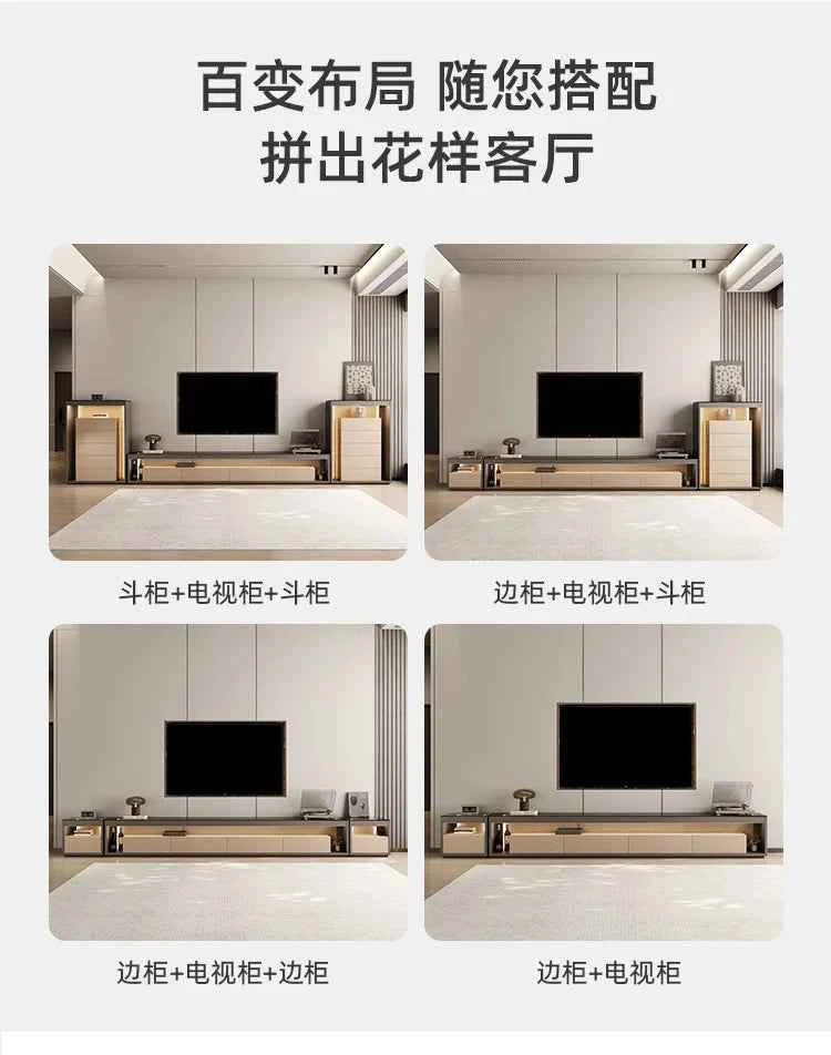Glas Transparent Tv Table Cabinet Storage Luxury Floor Modern Tv Table Entertainment Center Meuble Television Salon Furnitures