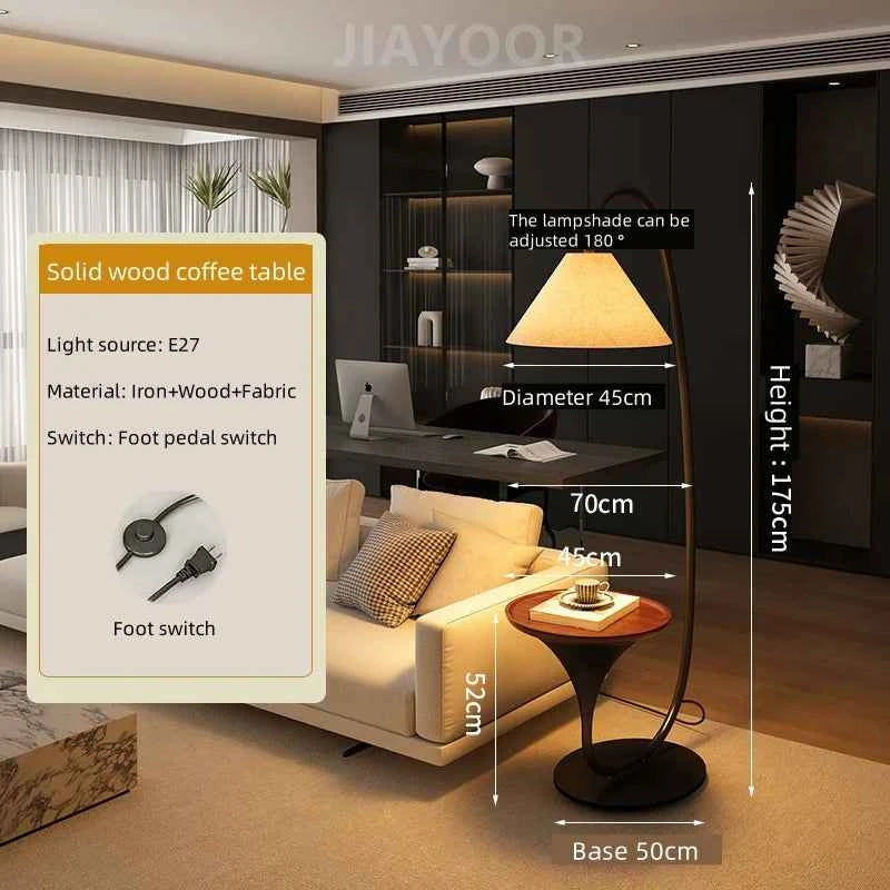 Nordic Modern High-End Fishing Lamp Floor Lamp Living Room Sofa Side Standing Lamp Antique Shelf Lamp LED Decorative Floor Light