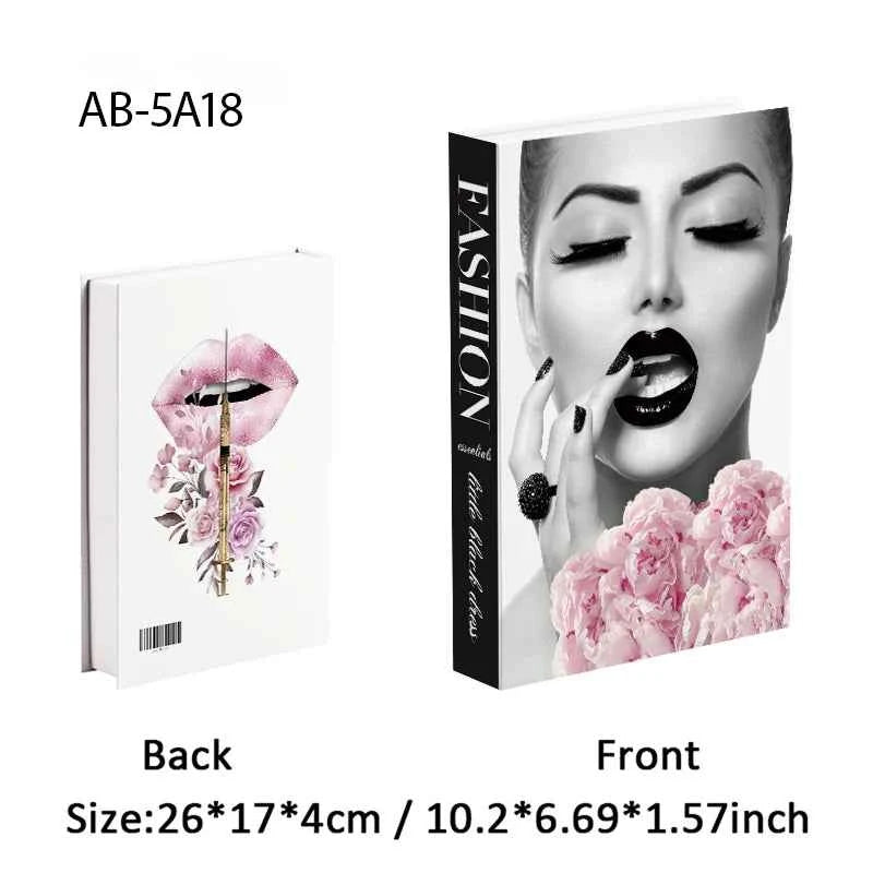 Luxury Openable Fake Books Box Decoration Fashion Black Women Magazine Coffee Table Book Villa Hotel Home Decor Shooting Props