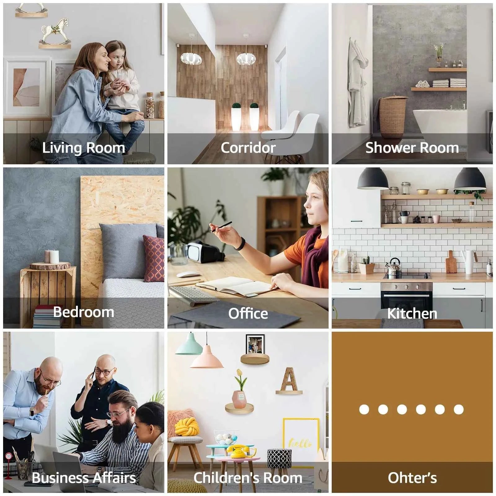 3/6Pcs Wooden Wall Mounted Display Shelf Oak Wood Round Wall Shelves Floating Plant Flower Pot Tray Racks For Home Decoration