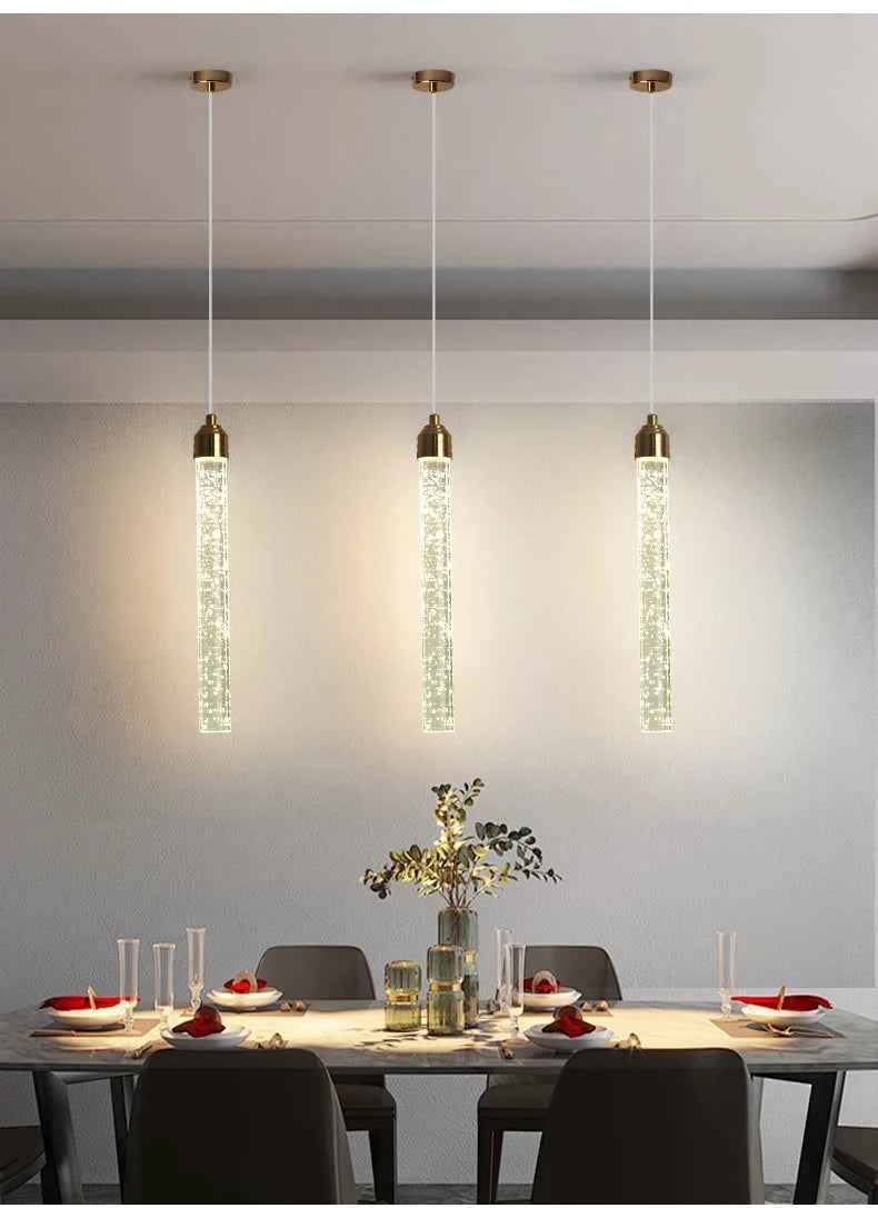 Luxury Crystal Pendant Light with Gold Fixtures Crystal Hanging Lamp  for Living Room Bedroom Dining Room Modern Home Decor