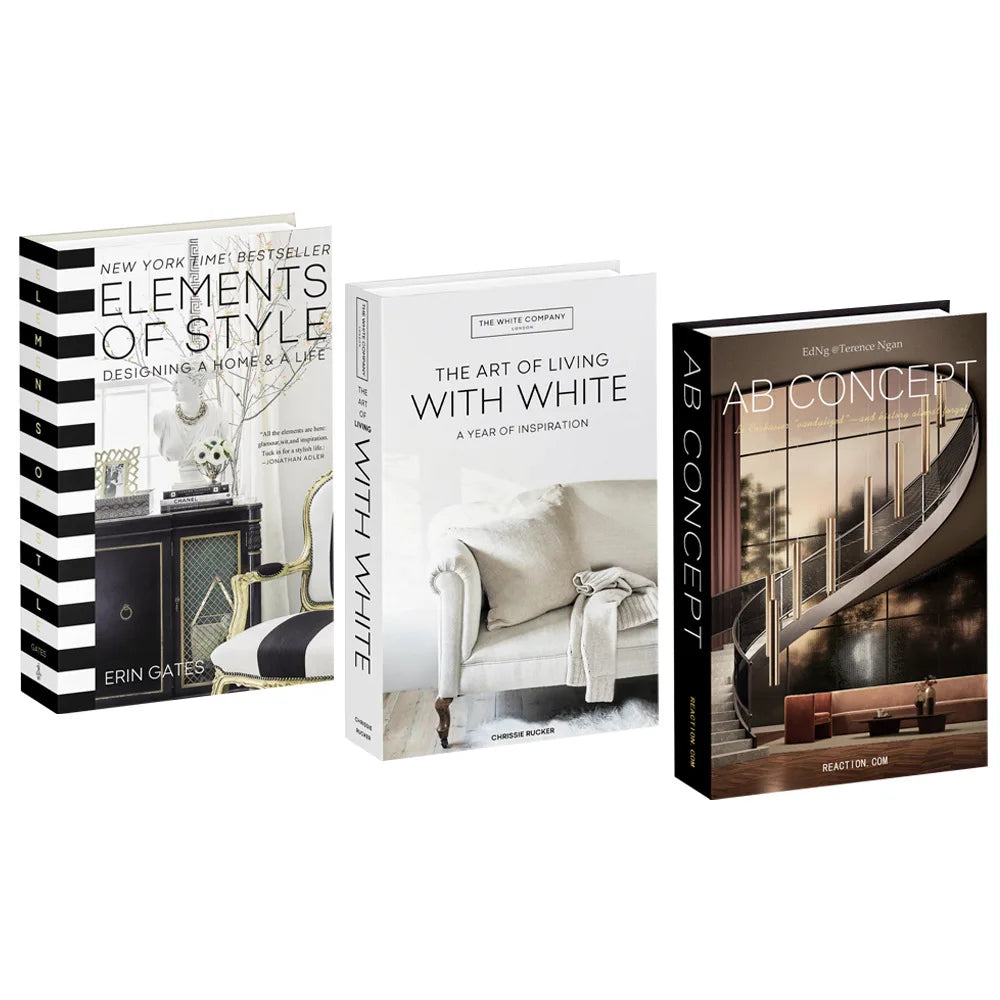 3pcs/lot Simulation Books for Decoration Luxury Home Decorative Living Room Bookcase Props Book Ornaments Home Shooting Props - The Homemakers Hub