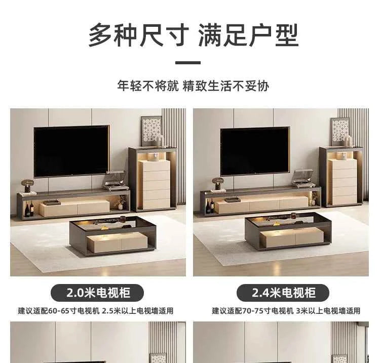 Glas Transparent Tv Table Cabinet Storage Luxury Floor Modern Tv Table Entertainment Center Meuble Television Salon Furnitures