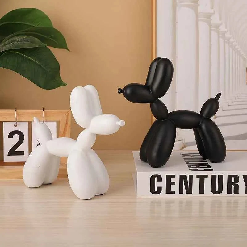 Modern Minimalist Balloon Dog Sculpture Living Room TV Cabinet Decor Resin Art