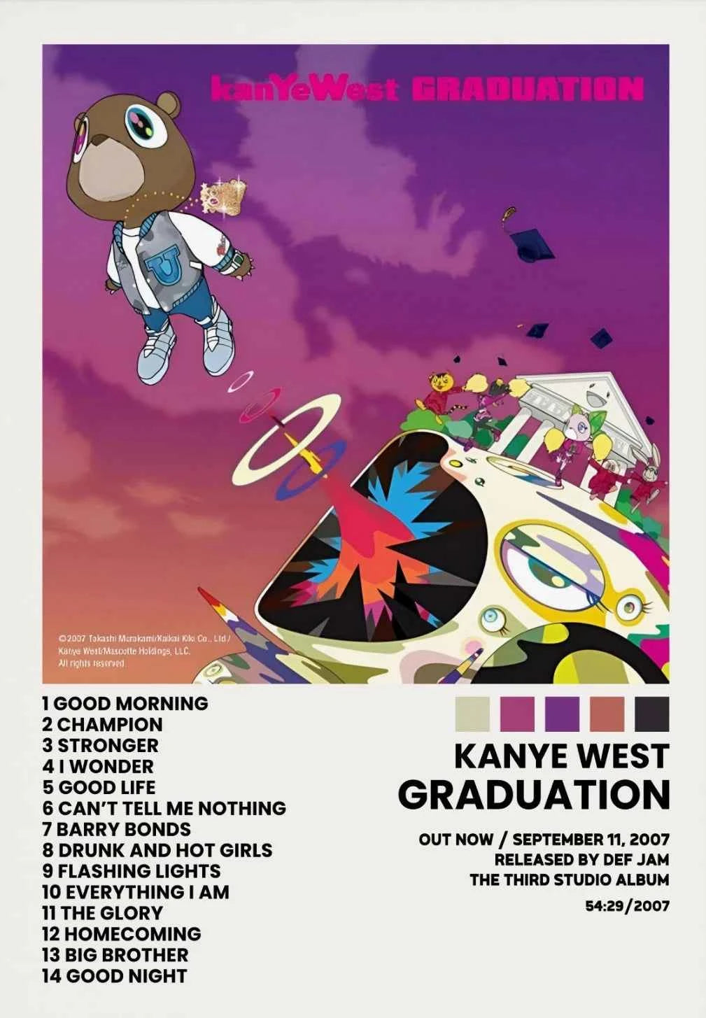 Hip Hop Rap Star Drake Eminem Music Album Covers Poster Print Canvas Painting Wall Art Picture Bedroom Living Room Home Decor