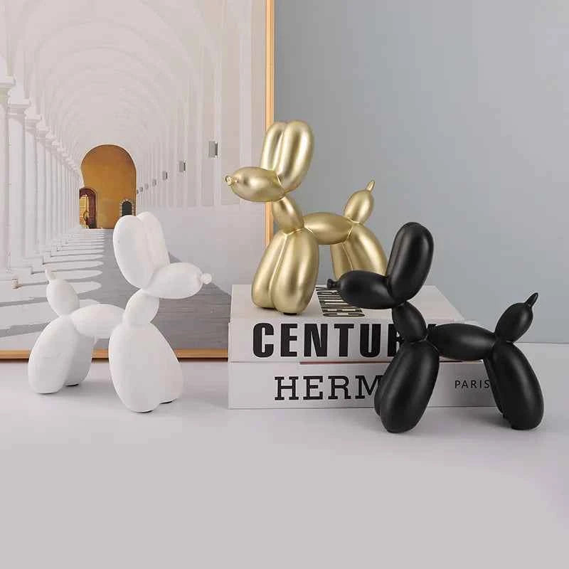 Modern Minimalist Balloon Dog Sculpture Living Room TV Cabinet Decor Resin Art
