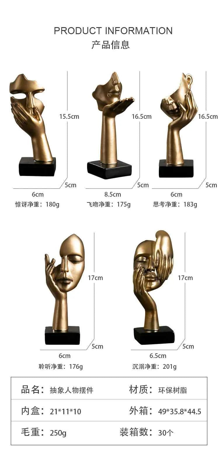 European crafts ornaments simple abstract figure sculpture office living room sculpture art decorations