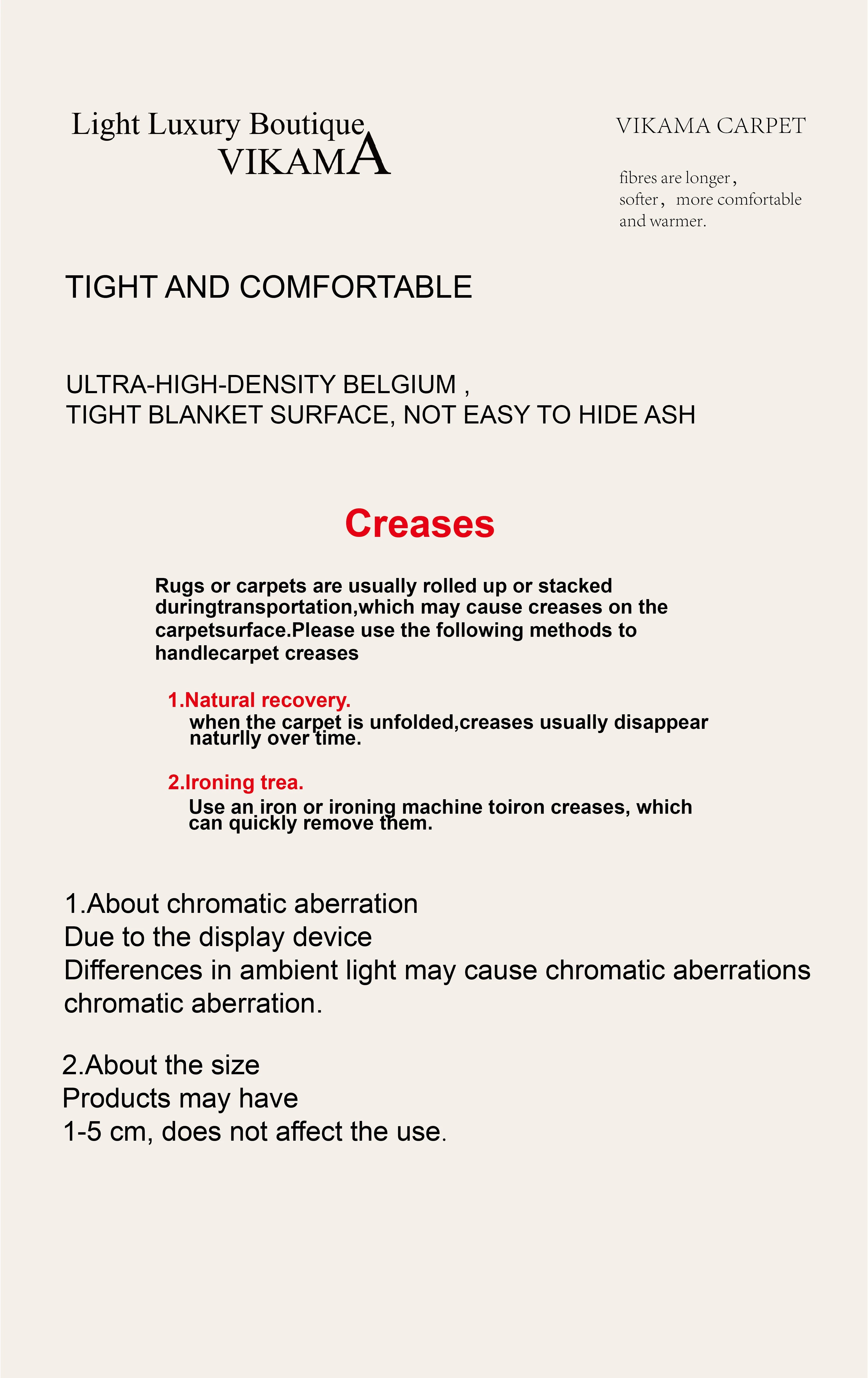 VIKAMA Nordic Carpet Living Room Mat - Modern Simple Luxury Full Blanket for Bedroom and Home Decoration